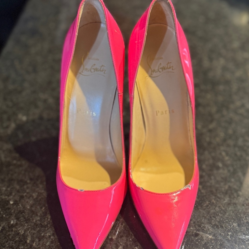 Christian Louboutin Women's Hot Pink Pumps 4.7” heels, size 6